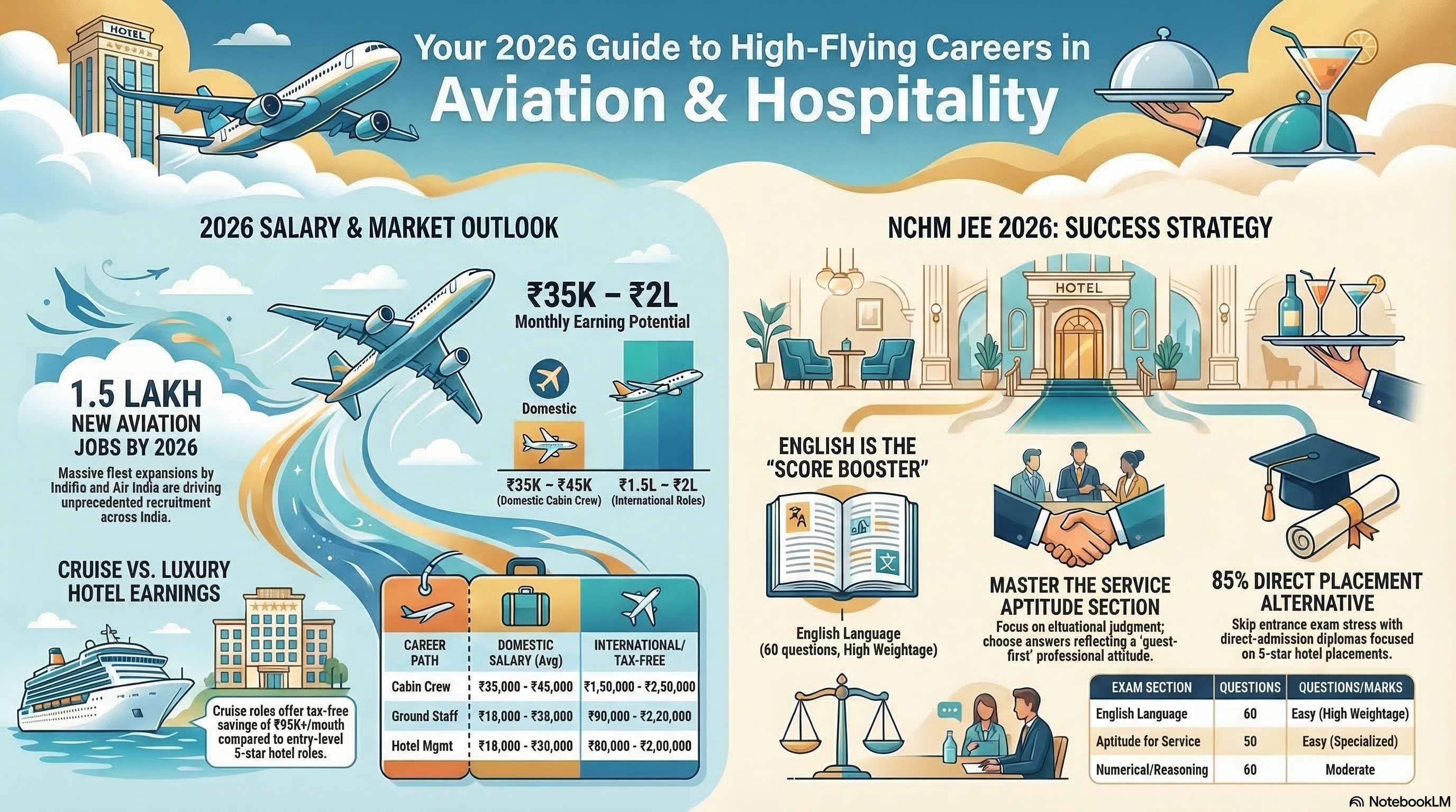 Hotel Management Entrance Exam Syllabus 2026: Complete NCHM JEE Topic-wise Guide - Wings Institute Hotel Mgmt guide